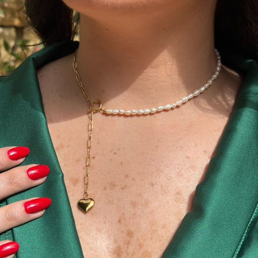 Amore Toggle Drop Necklace - NAT Jewels