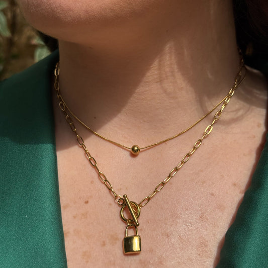 Golden Vault Duo Necklace - NAT Jewels