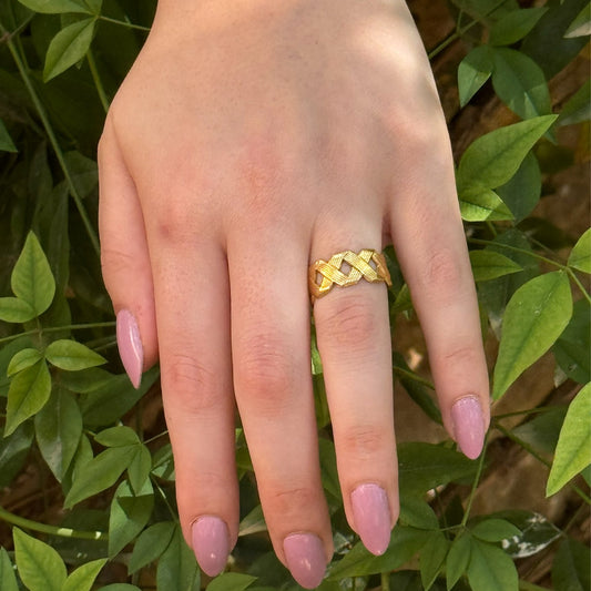 Golden Weaver Ring - NAT Jewels