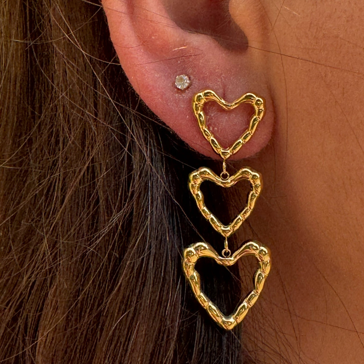 Molten Muse Hearts Earrings - NAT Jewels