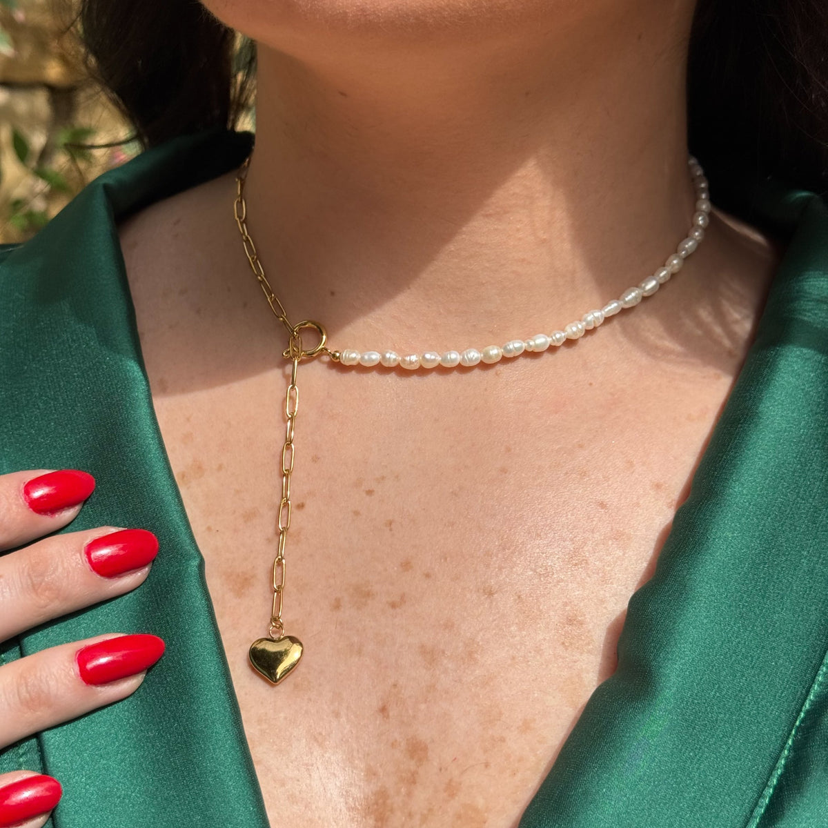 Amore Toggle Drop Necklace - NAT Jewels