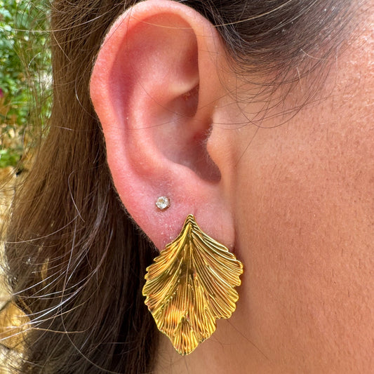 Aurelia Leaf Earrings - NAT Jewels
