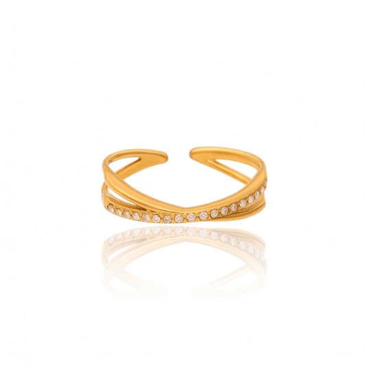 Gilded Clarity Ring - NAT Jewels