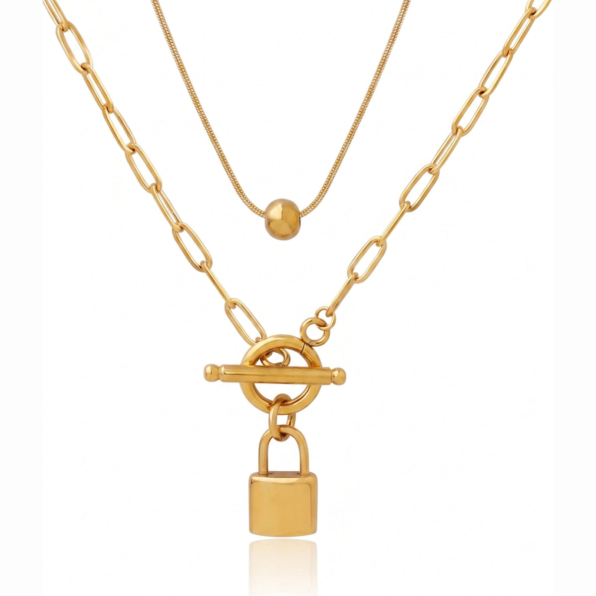 Golden Vault Duo Necklace - NAT Jewels