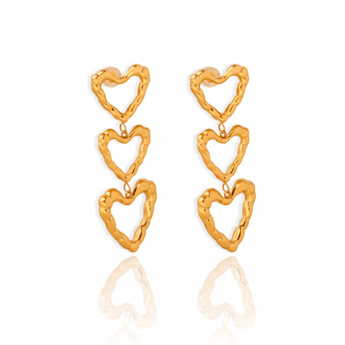 Molten Muse Hearts Earrings - NAT Jewels