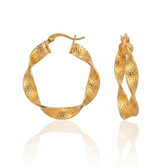 Stardust Twist Hoops Earrings - NAT Jewels
