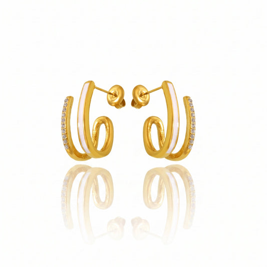 Trinity Glow Earrings - NAT Jewels