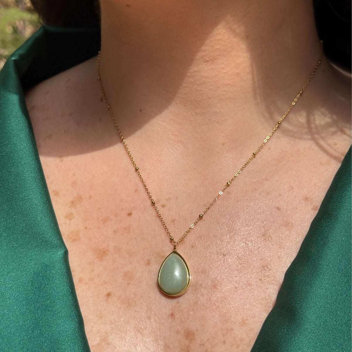 Verdant Droplet Necklace - NAT Jewels